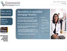 Tablet Screenshot of commercialmortgagesdirect.co.uk